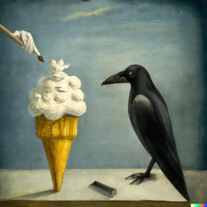Ice Cream For Crow as imagined by OpenAI